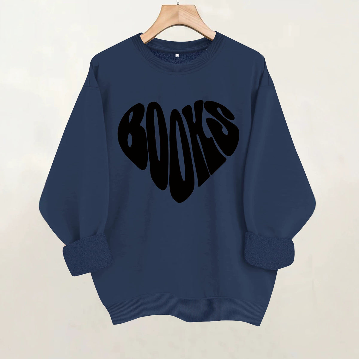 Round neck fleece hoodie