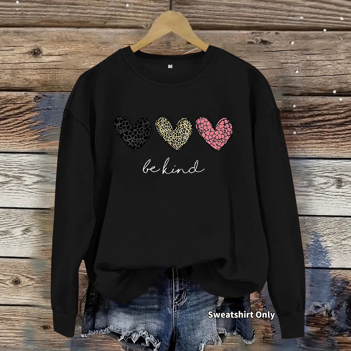 Round neck fleece hoodie