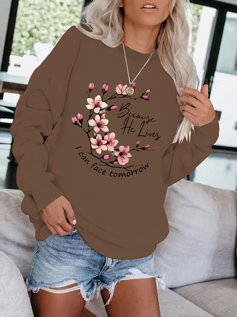 Round neck fleece hoodie