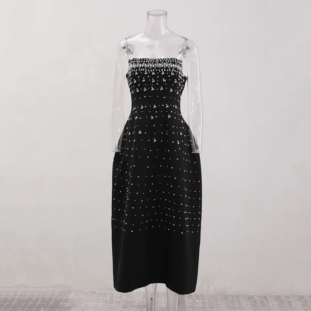 Hand-Stitched Rhinestone Skirt
