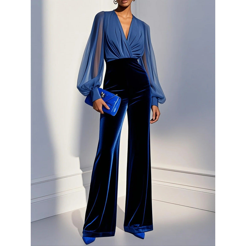 Women'S Velvet Jumpsuit