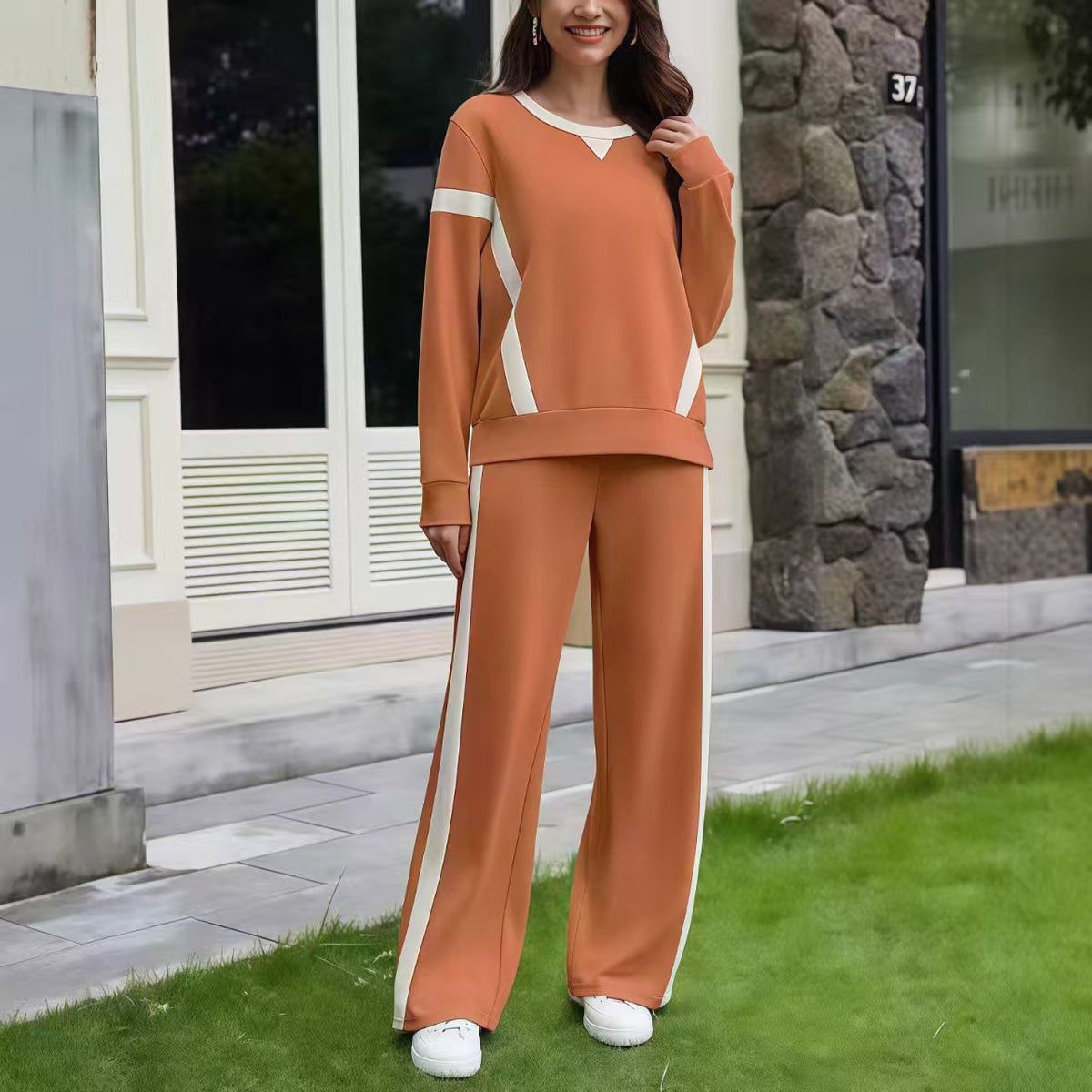 Sweat Wide Leg Pants Set