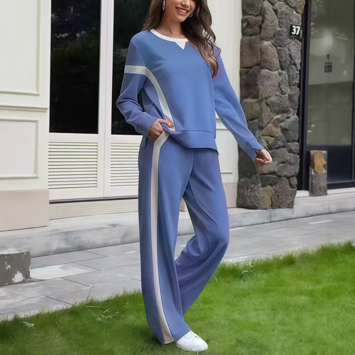 Sweat Wide Leg Pants Set