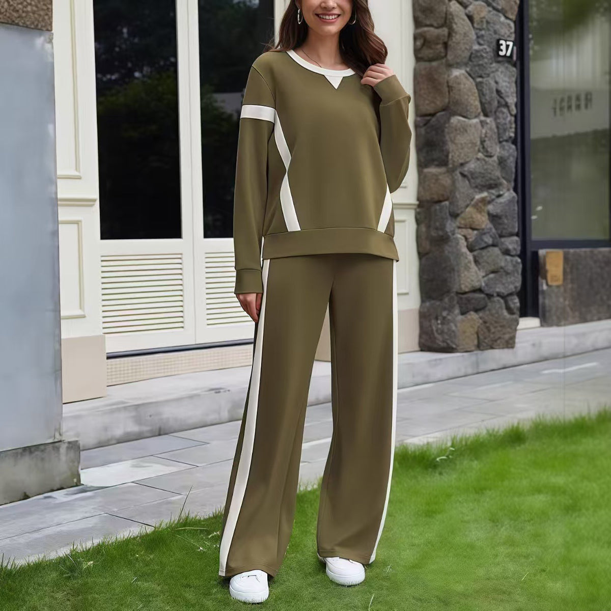 Sweat Wide Leg Pants Set