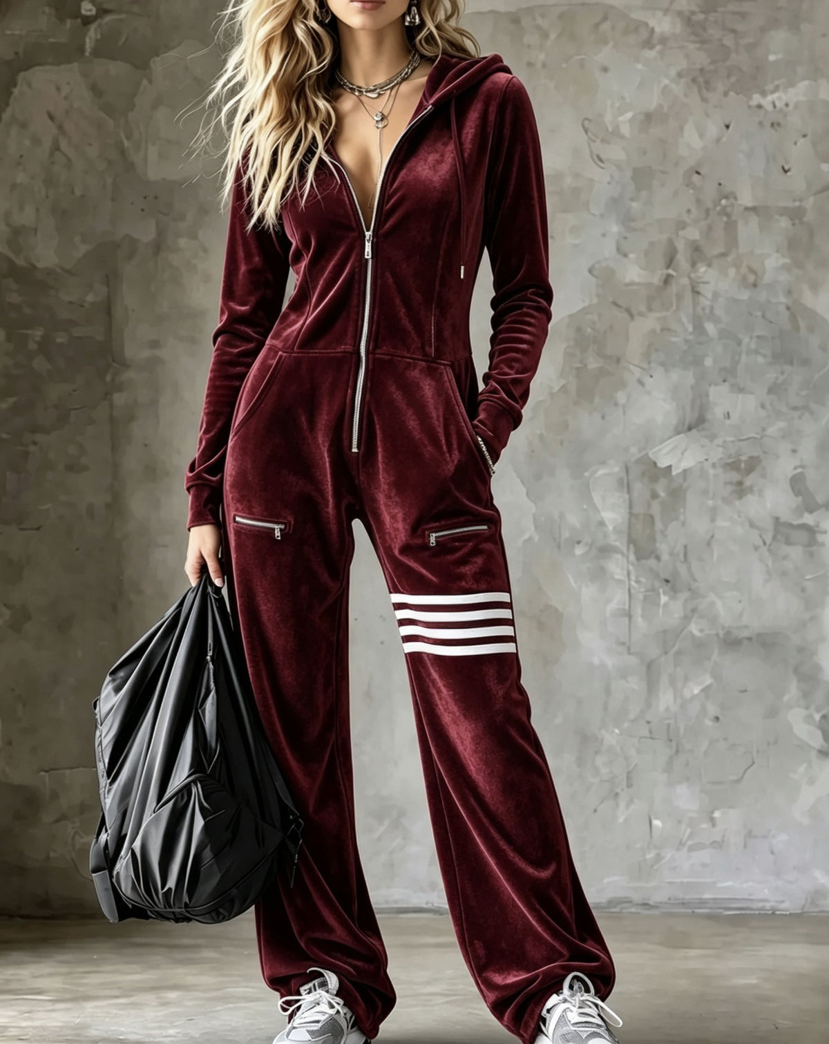 Zip Wide Leg Jumpsuit