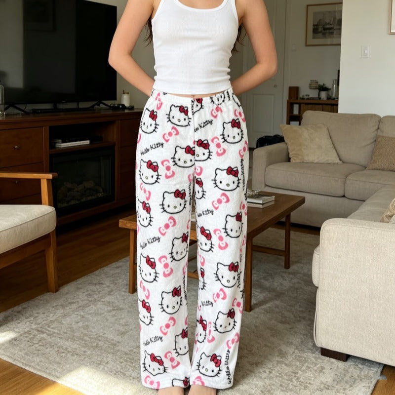 Cartoon Kt Cat Pajama Pants