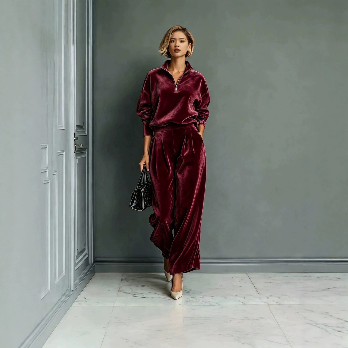 Leisure Sports Gold Velvet Suit