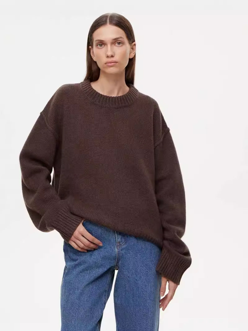 Crewneck Sweater Loose Sweater