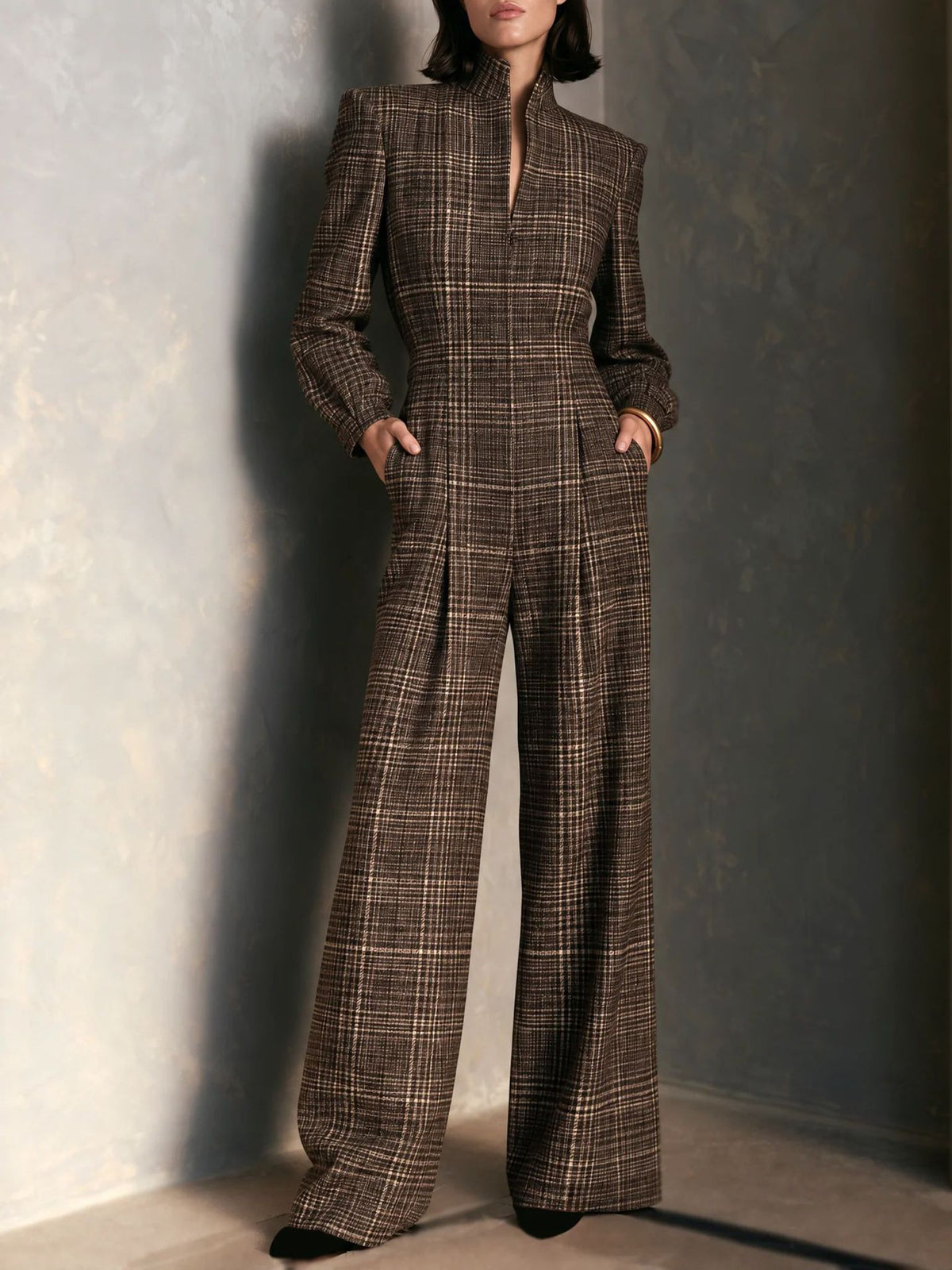 Long-Sleeved Loose Jumpsuit