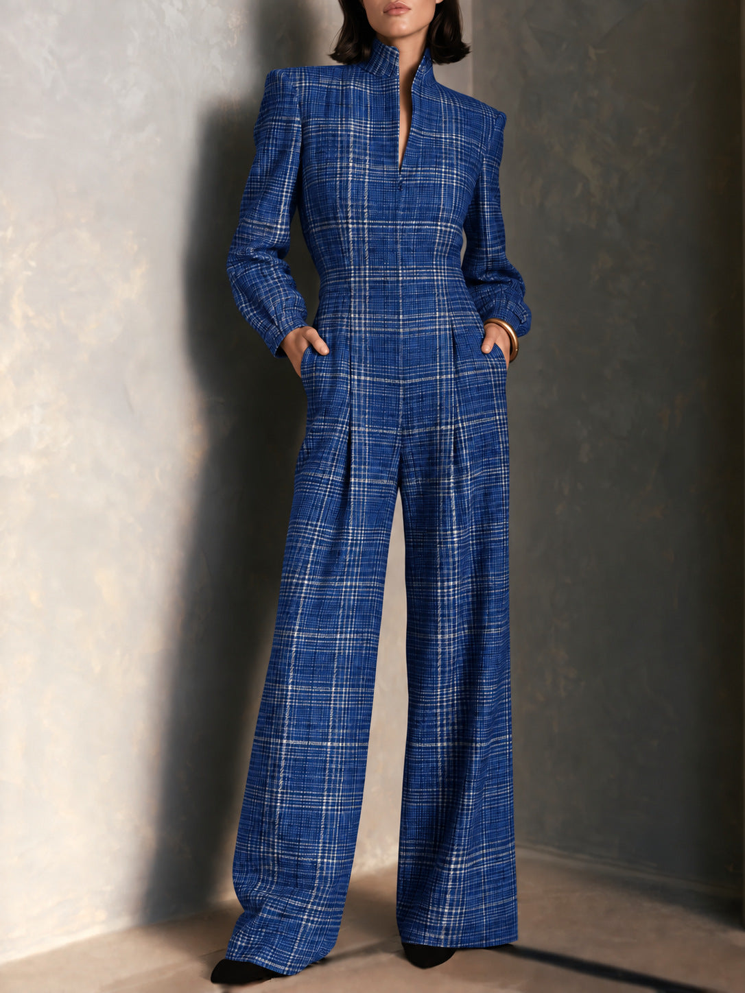 Long-Sleeved Loose Jumpsuit