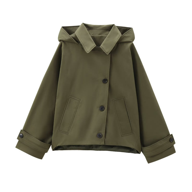 Fashion Imitation Leather Short Windbreaker