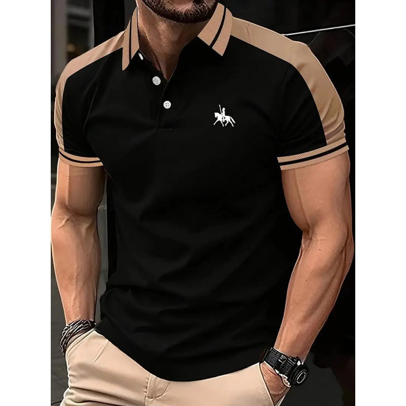 Men'S Casual Print Polo Shirt