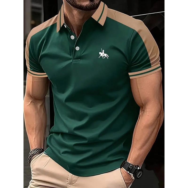 Men'S Casual Print Polo Shirt