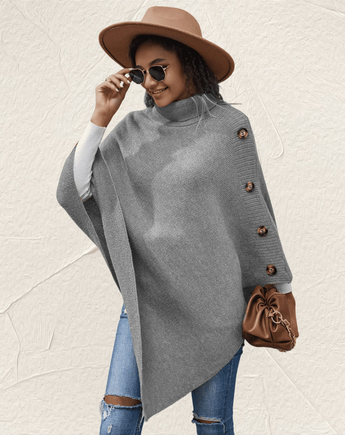 Women'S Solid Split Sweater