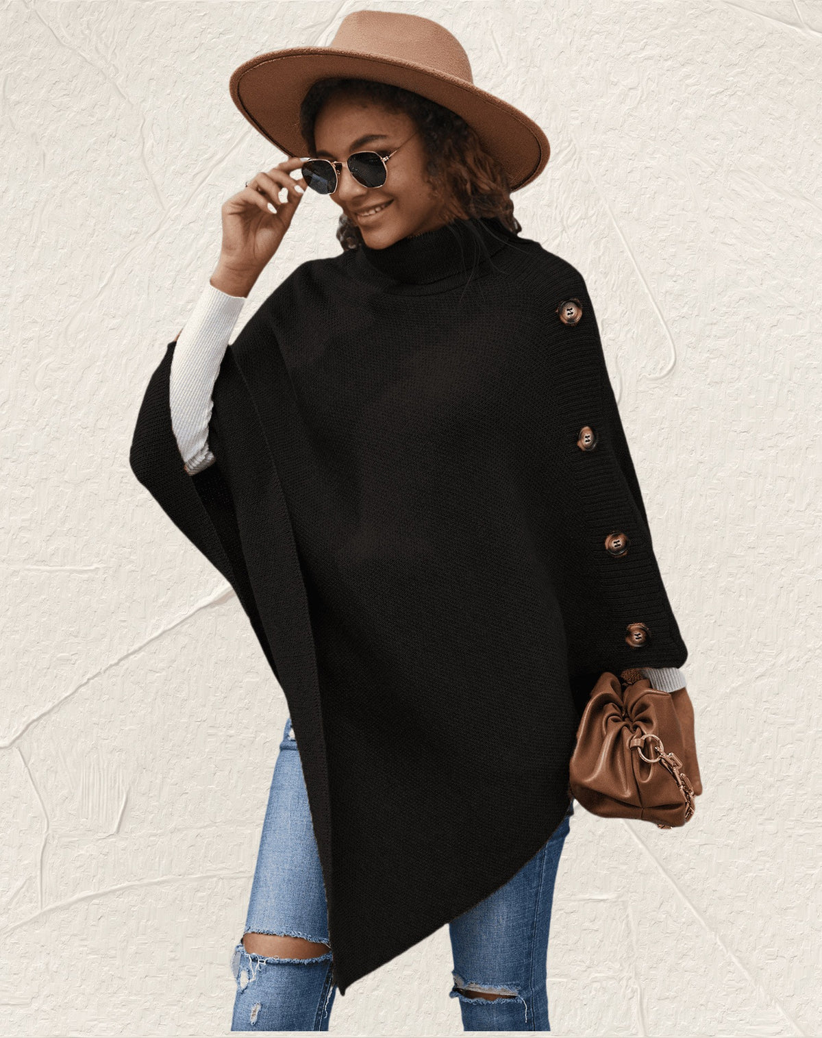 Women'S Solid Split Sweater