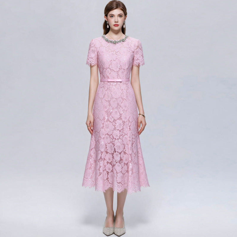 Lace Crewneck Dress