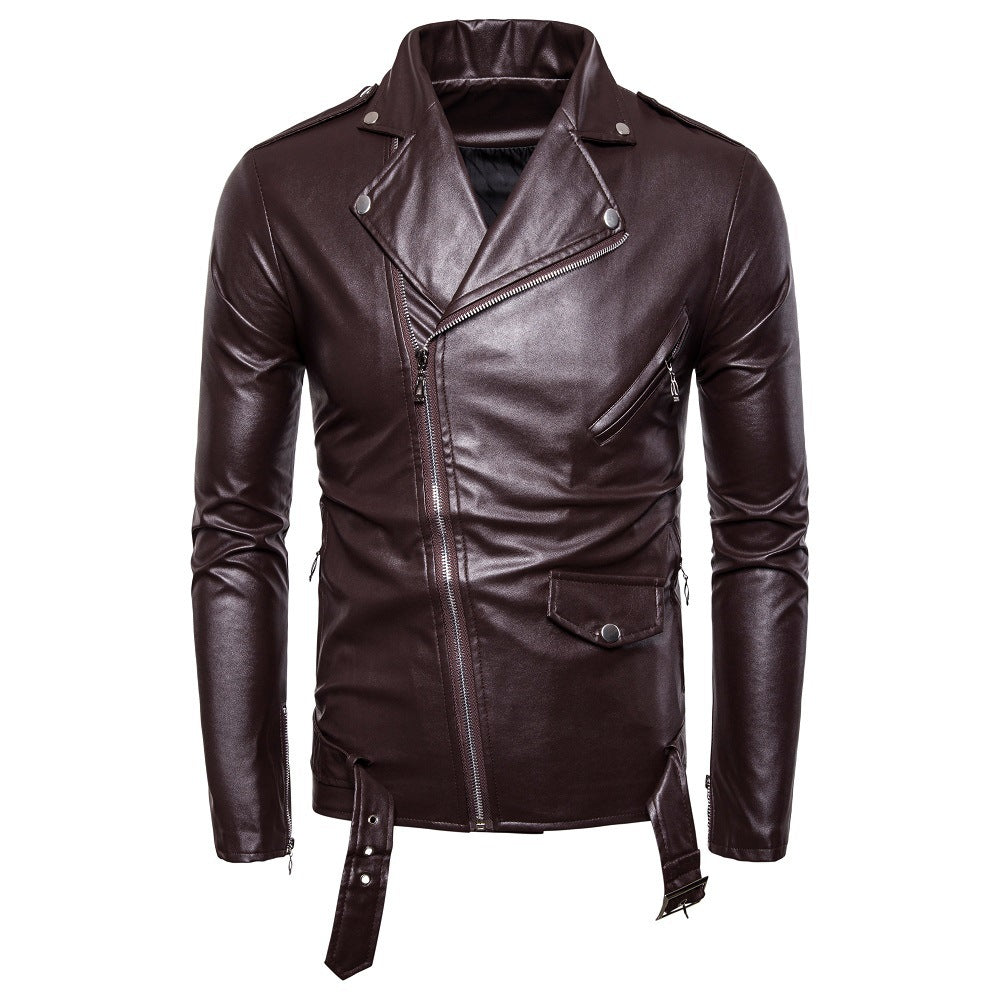 Slim-Fit Leather Men'S Jacket