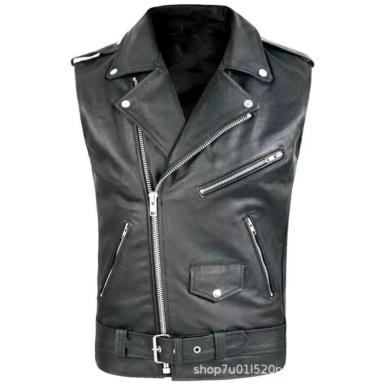 Slim-Fit Leather Men'S Jacket