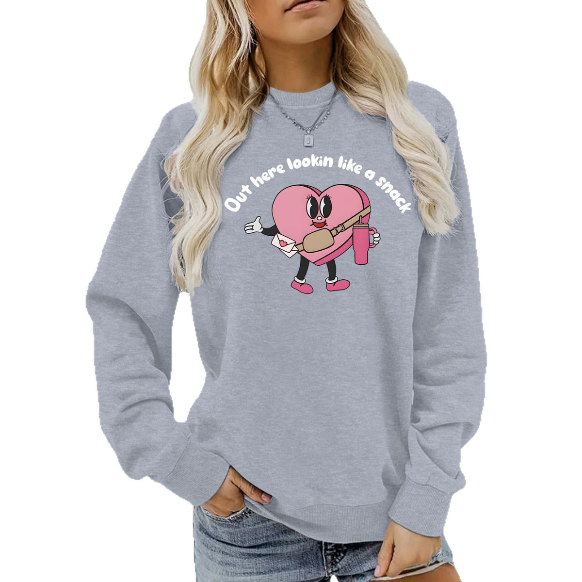 Round neck fleece hoodie