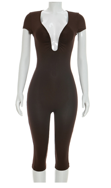 Chest U-Neck Jumpsuit