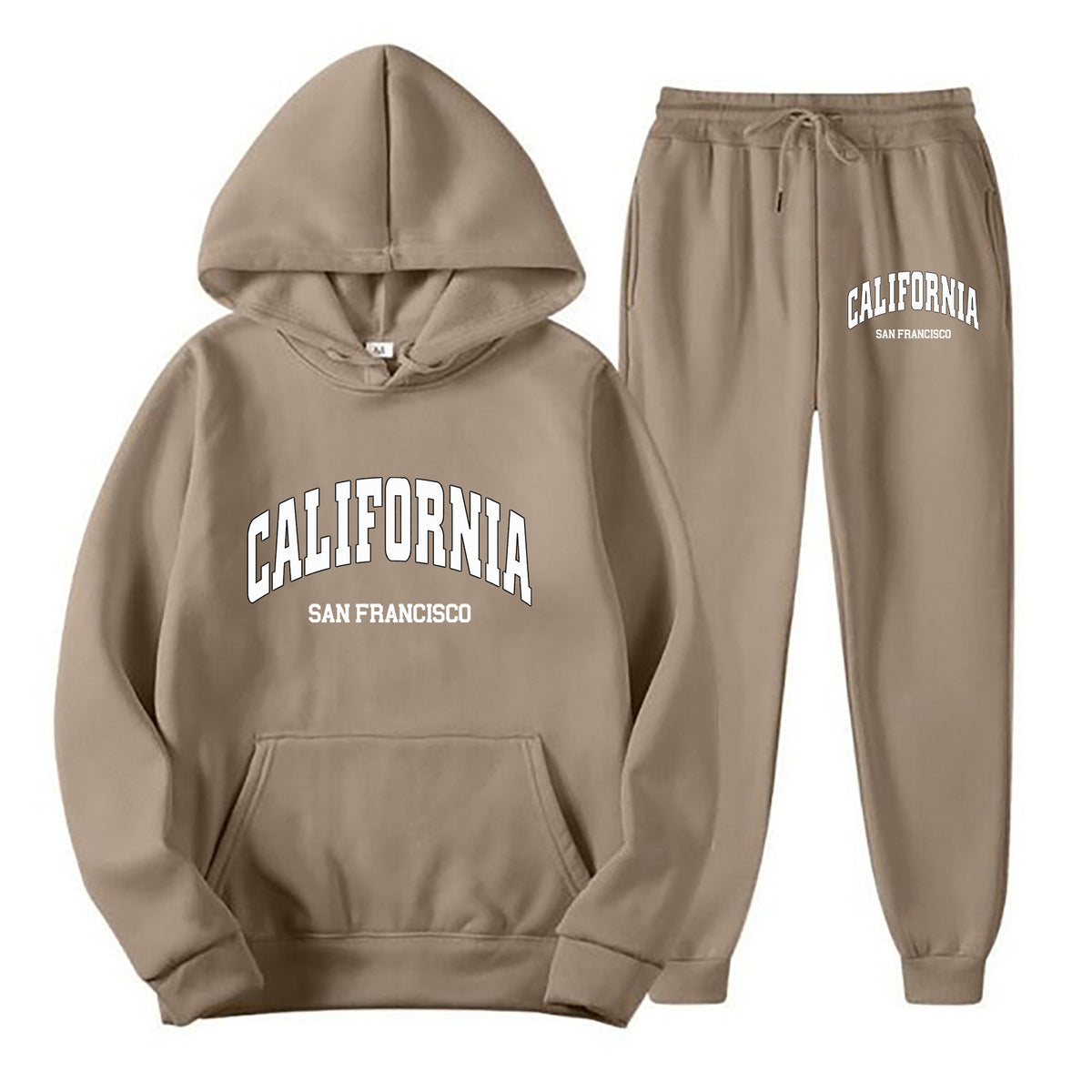 Oversize Fleece-Lined Long Sleeve Pullover Hoodie Set