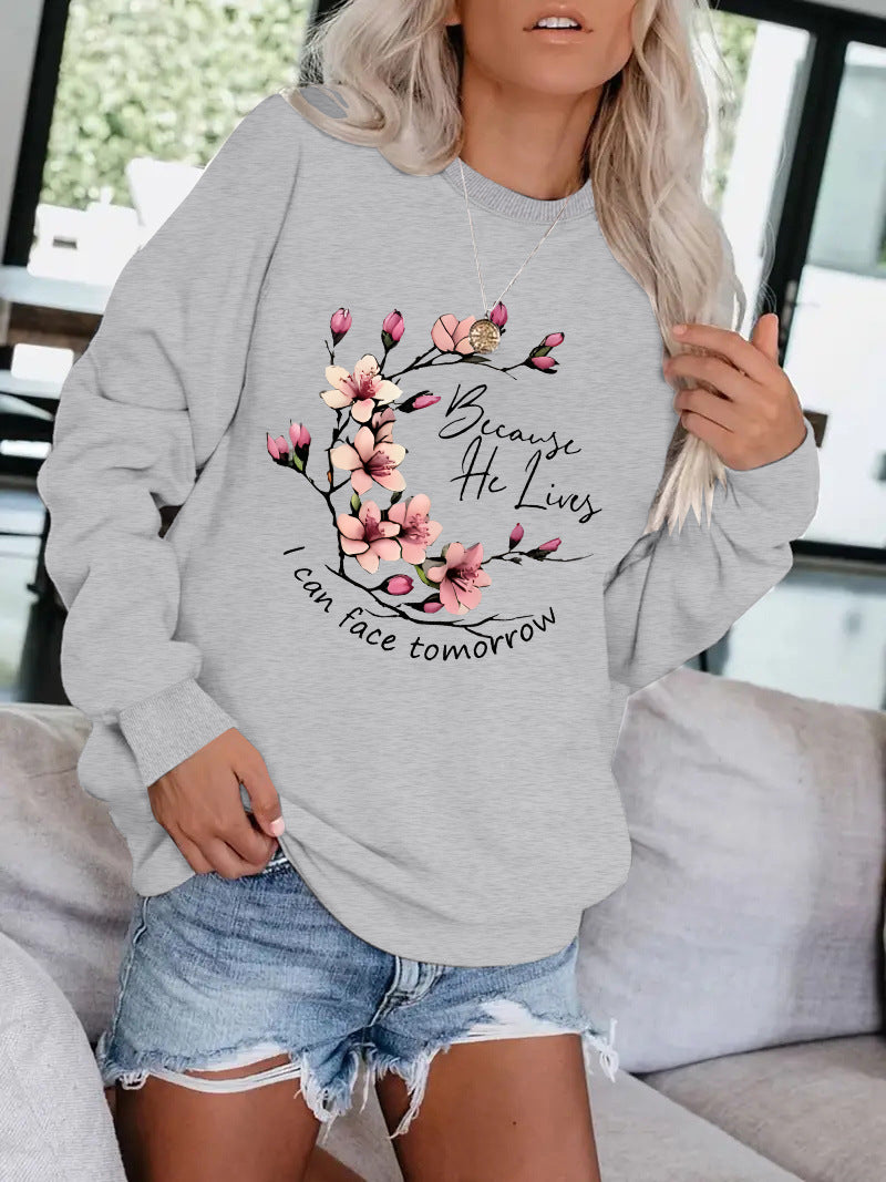 Round neck fleece hoodie