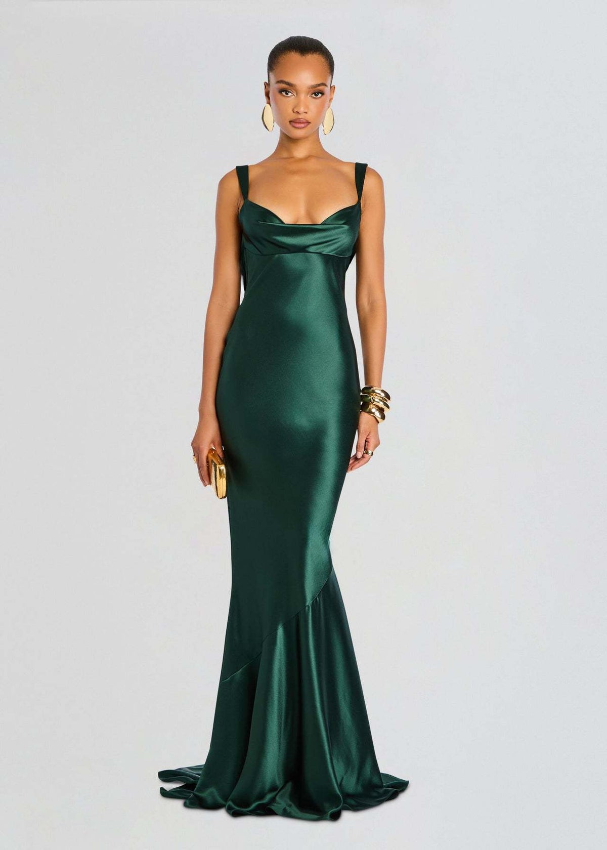 Halter-Back Evening Gown