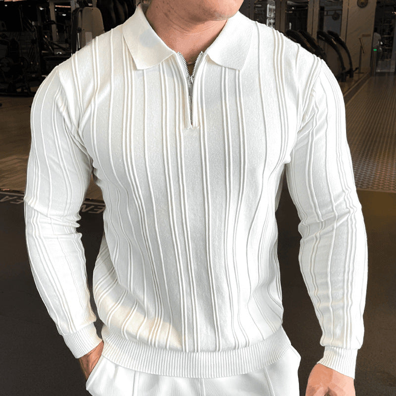 Solid Half-Zip Sweater