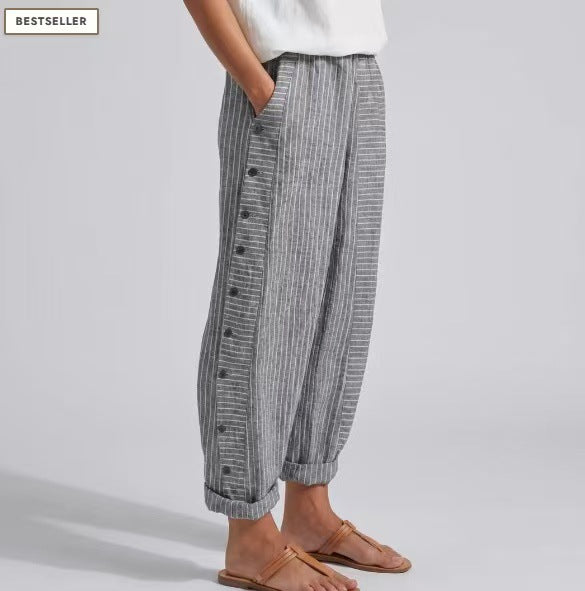Printed Drawstring Trousers