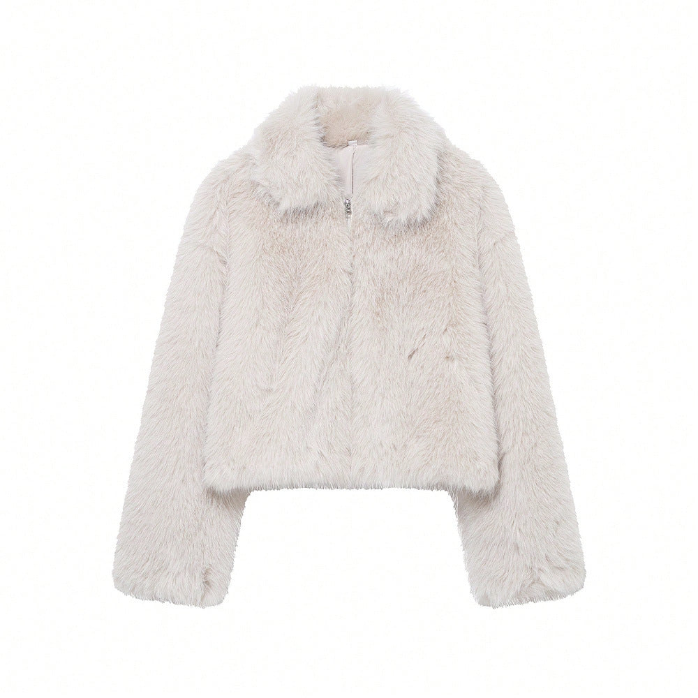 Short Lapel Fox Fur Top
