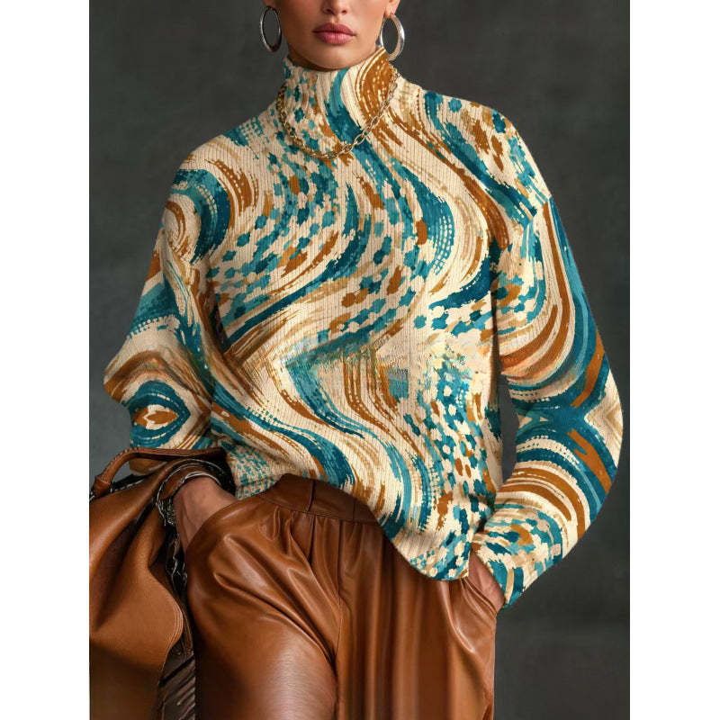 Women'S Turtleneck Autumn And Winter Top
