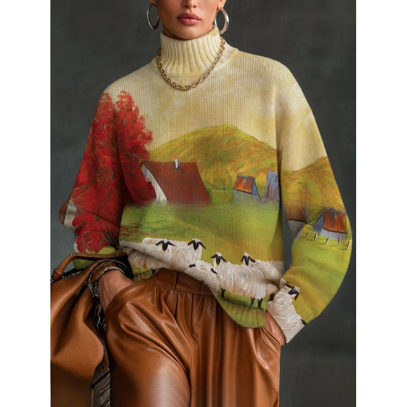 Women'S Turtleneck Autumn And Winter Top