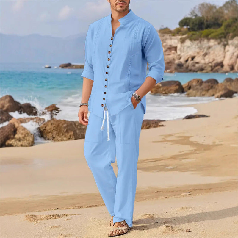 Long-Sleeve, Long-Pants Beach Set