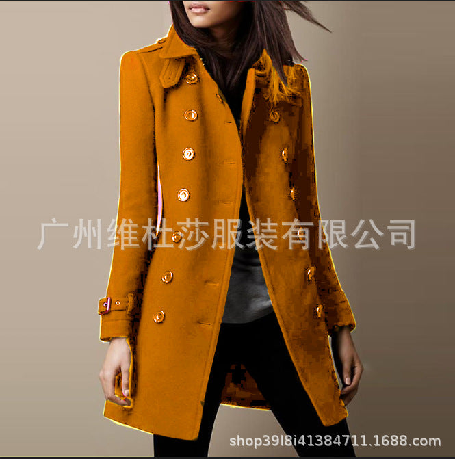Women'S Casual Solid Color Coat