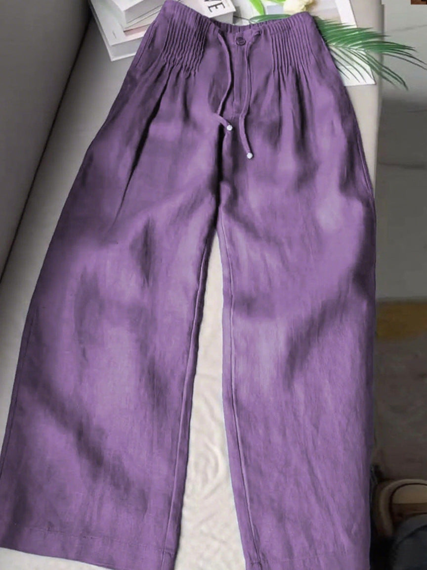 Women'S Casual Solid Color Straight Leg Pants