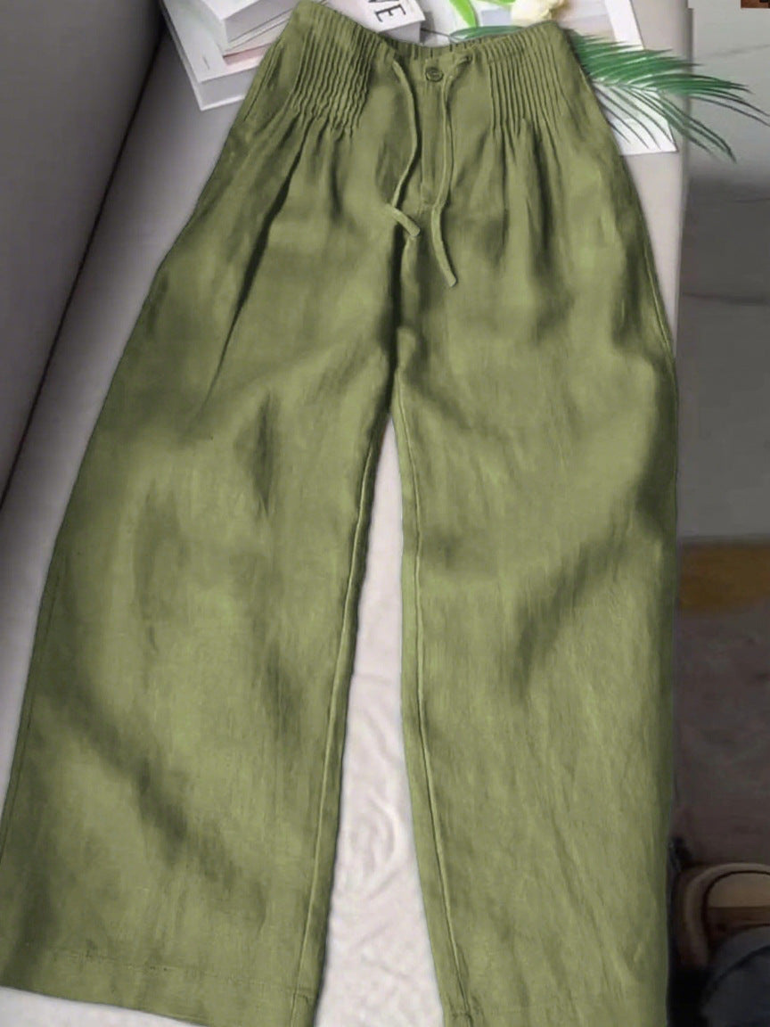 Women'S Casual Solid Color Straight Leg Pants