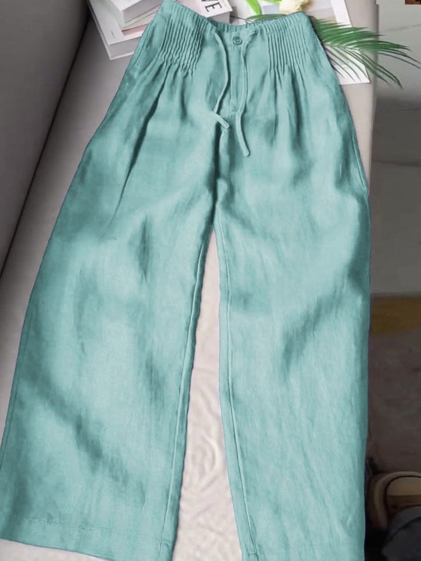 Women'S Casual Solid Color Straight Leg Pants
