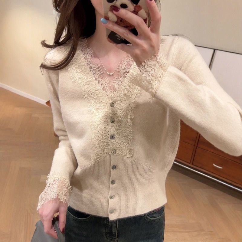 Patchwork V-Neck Sweater