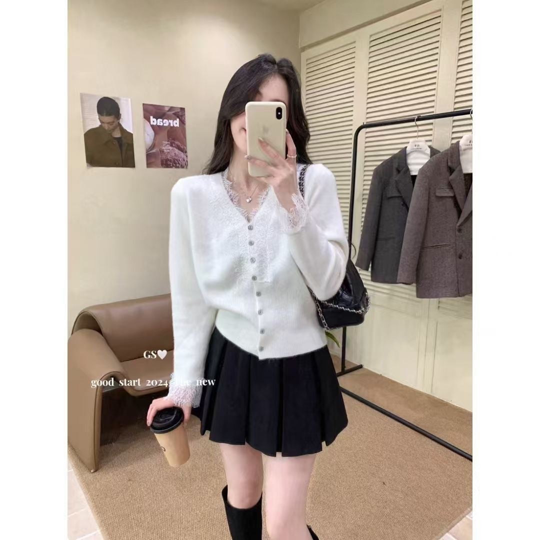Patchwork V-Neck Sweater