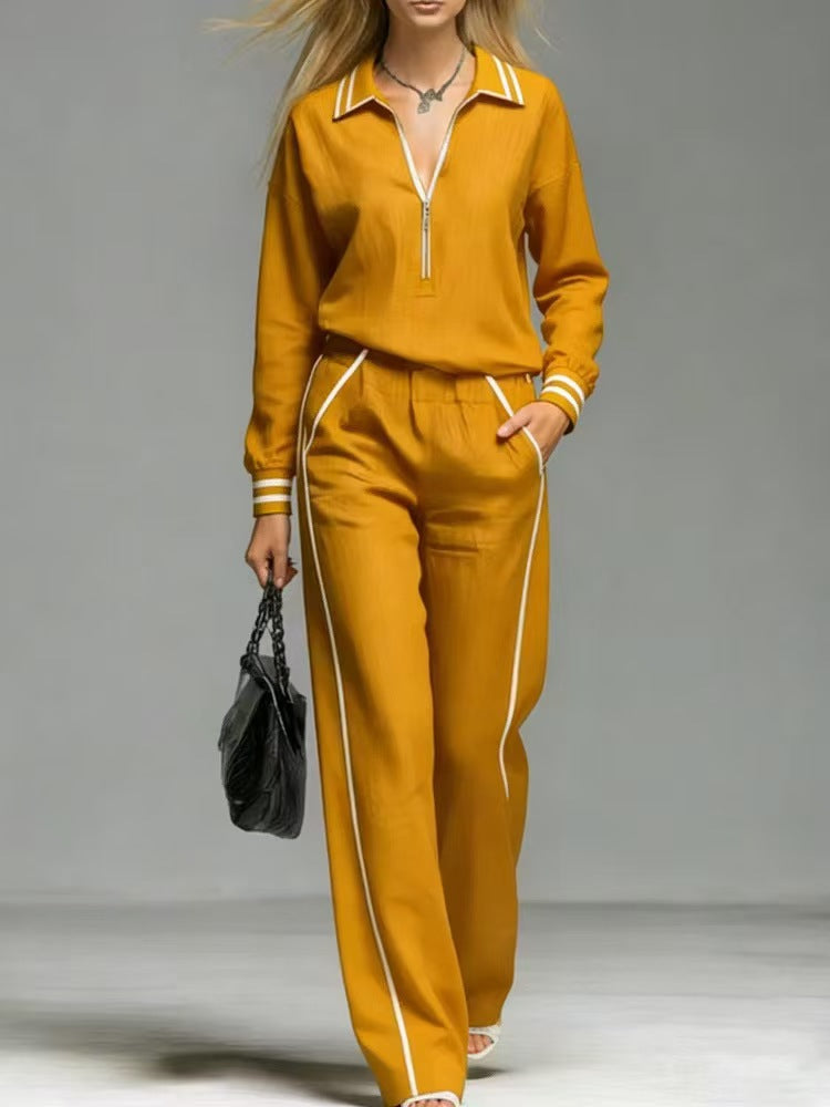 Casual Zipper Lapel Suit