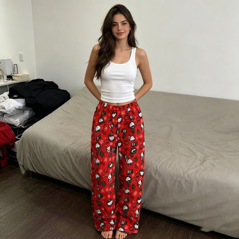 Cartoon Kt Cat Pajama Pants