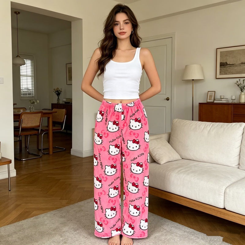 Cartoon Kt Cat Pajama Pants