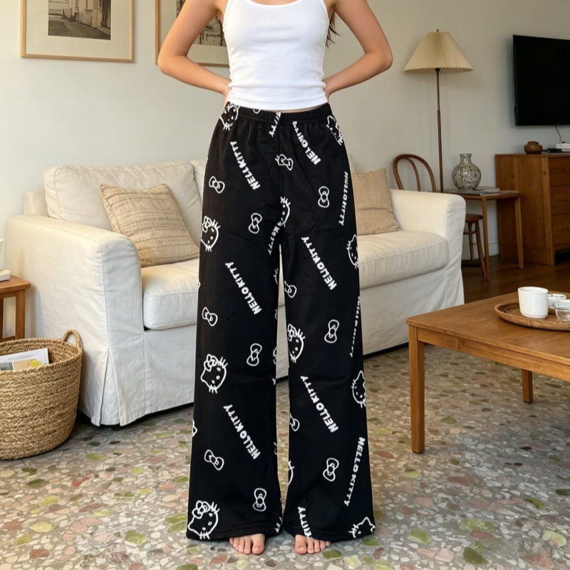 Cartoon Kt Cat Pajama Pants