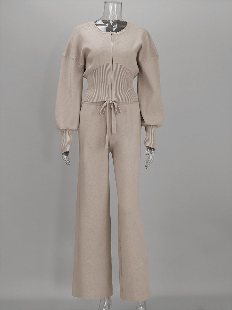 Top High Waist Wide Leg Pants Set
