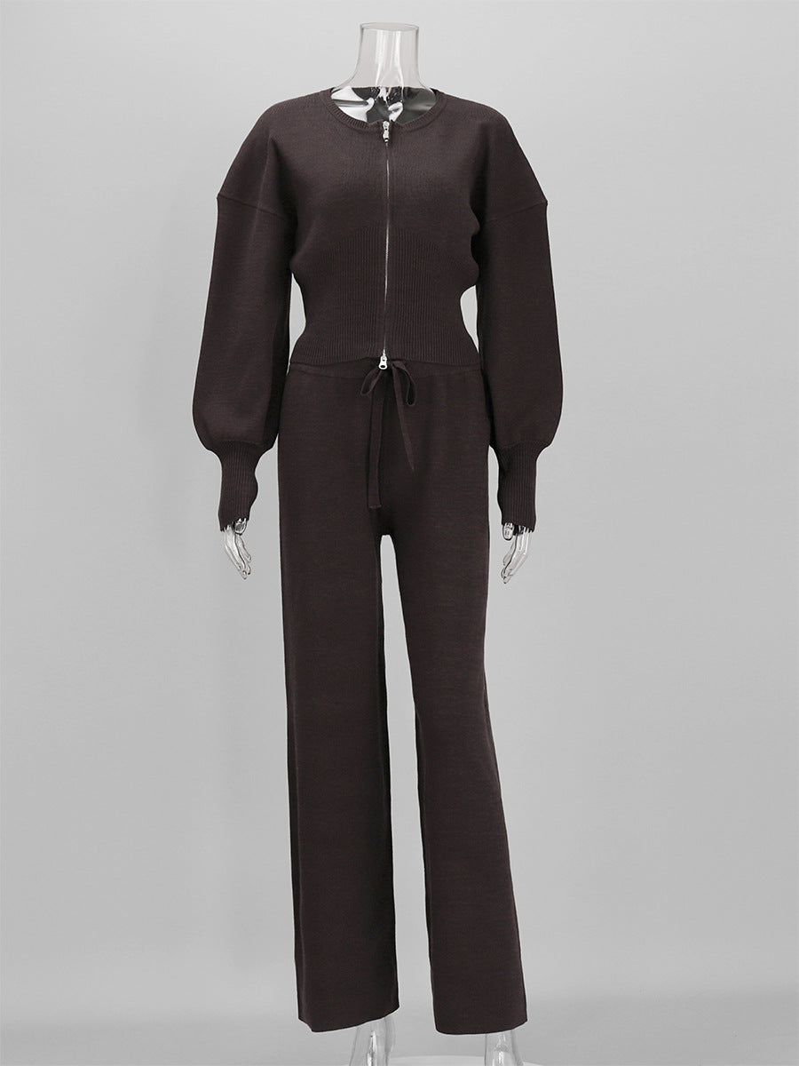 Top High Waist Wide Leg Pants Set