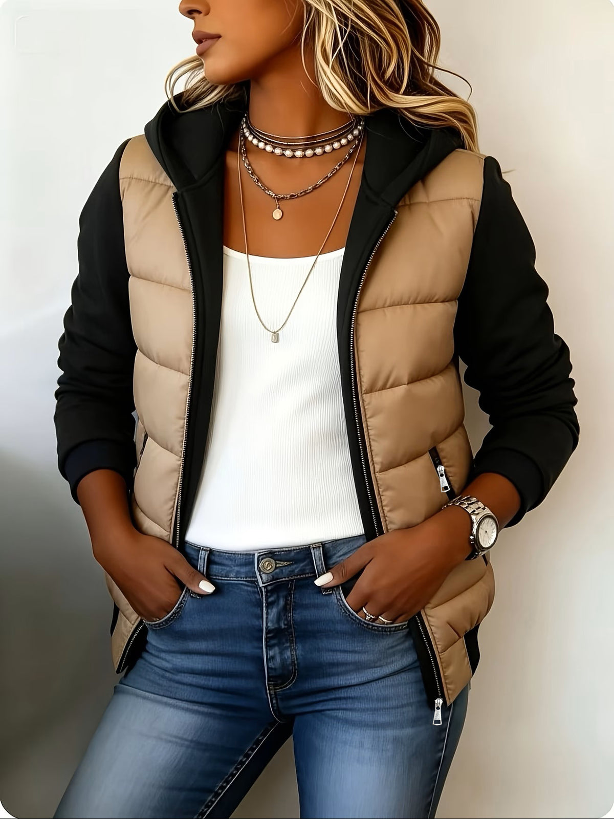 Women'S Hooded Fleece-Lined Cotton-Padded Clothes