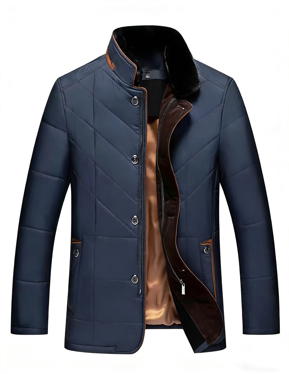 Men'S Warm Casual Cotton-Padded Jacket