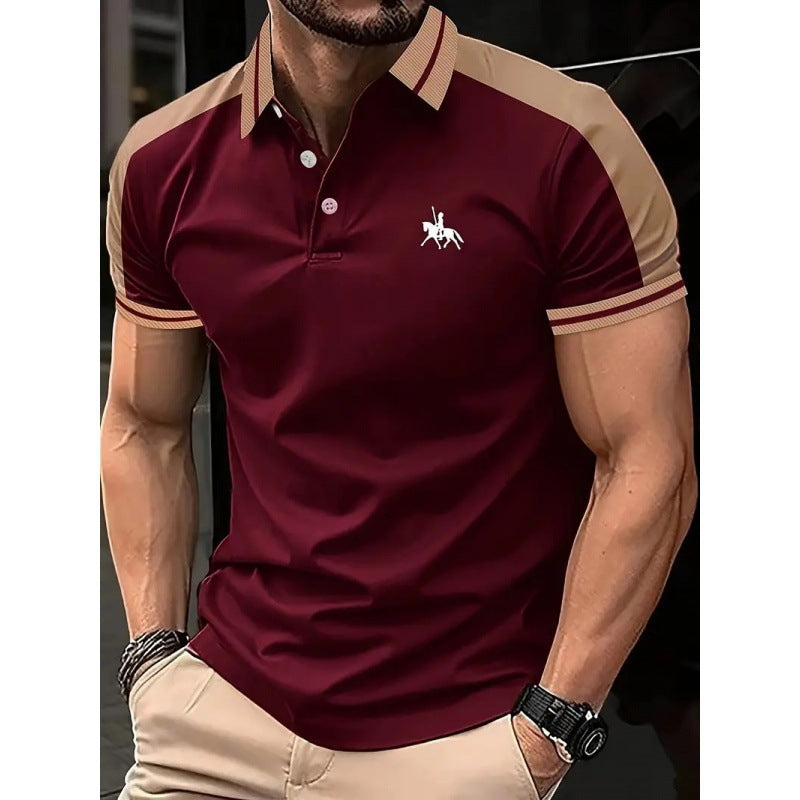 Men'S Casual Print Polo Shirt