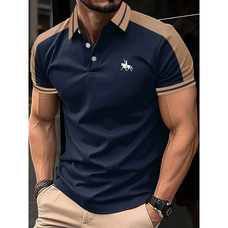 Men'S Casual Print Polo Shirt