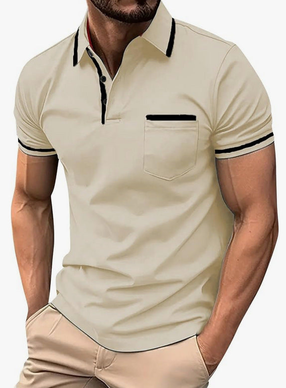 Men'S Casual Print Polo Shirt